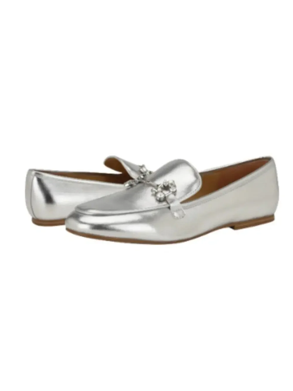 nine west silver dress shoes Nine West Leeza Pointy Women's Toe Slip-On Dress Flats, Size: 6.5, Silver